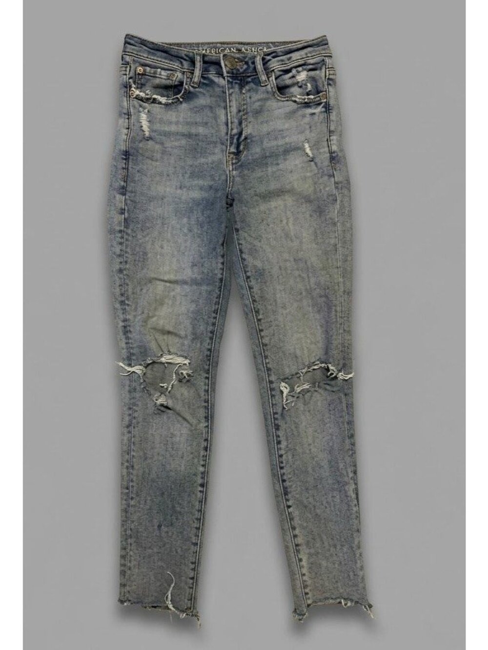American Eagle Next Level Stretch Highest Rise Skinny Distressed Jeans 2